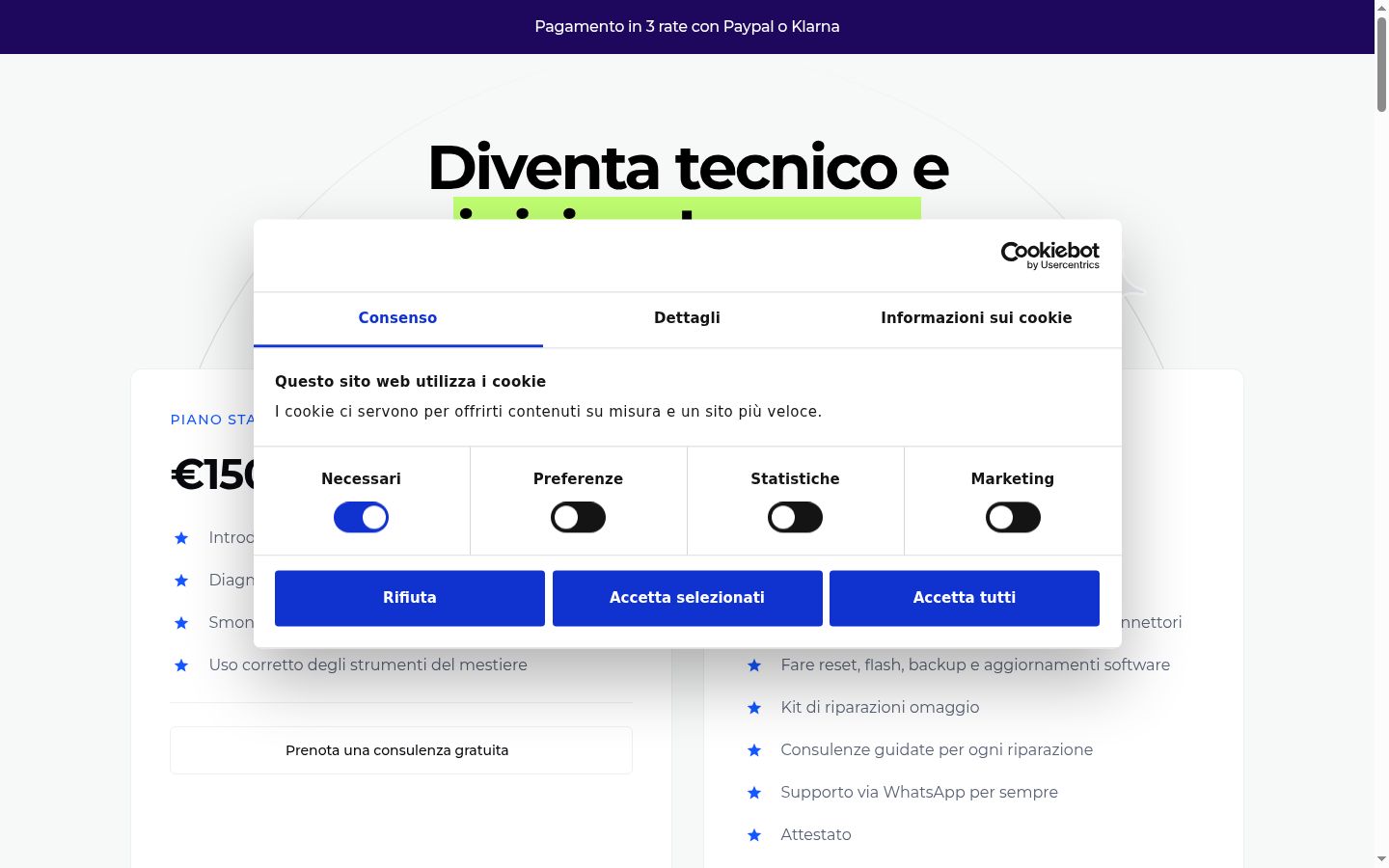 Sutikimo reklamjuostės, rodytos prieš bet kokią sąveiką, ekrano kopija