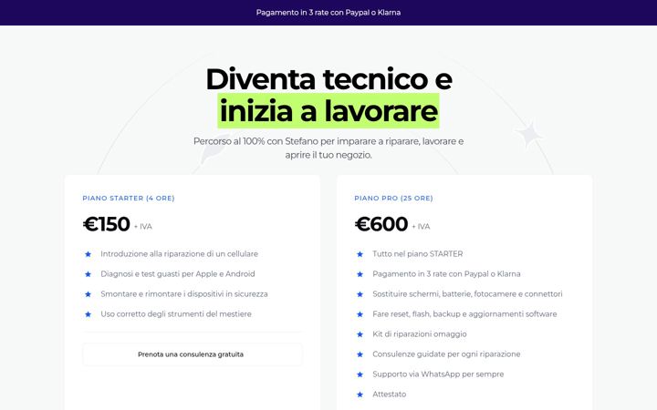 Screenshot of corsisdtelefonia.it