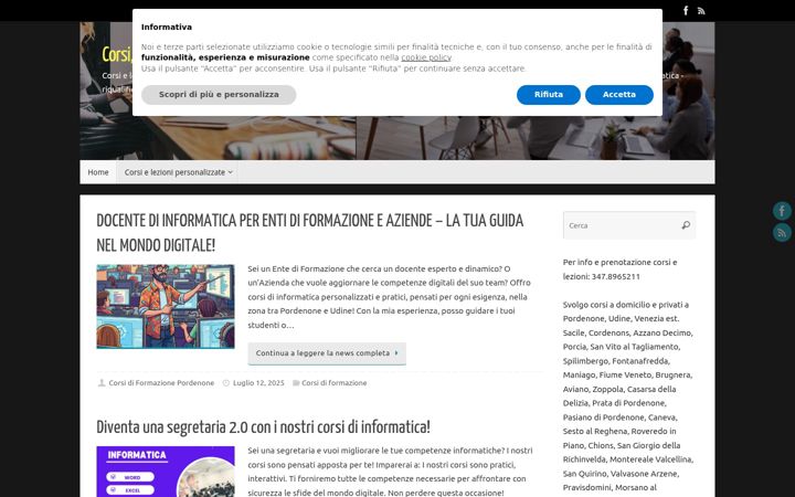 Skærmbillede af corso-wordpress-pordenone.it