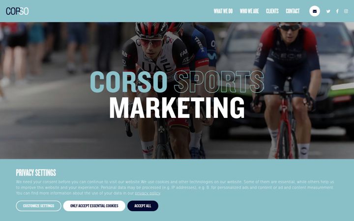 Screenshot of corso.pro