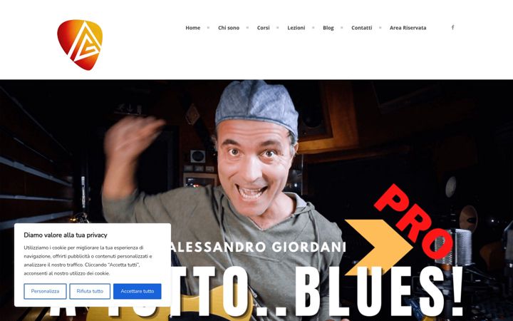 Skærmbillede af corsodichitarrablues.it
