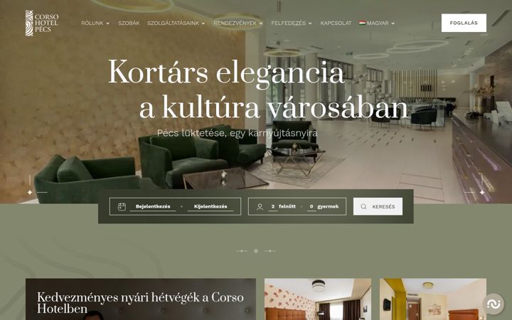 Screenshot of corsohotel.hu