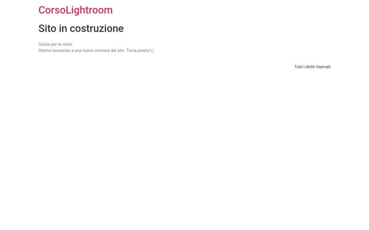 Screenshot di corsolightroom.it