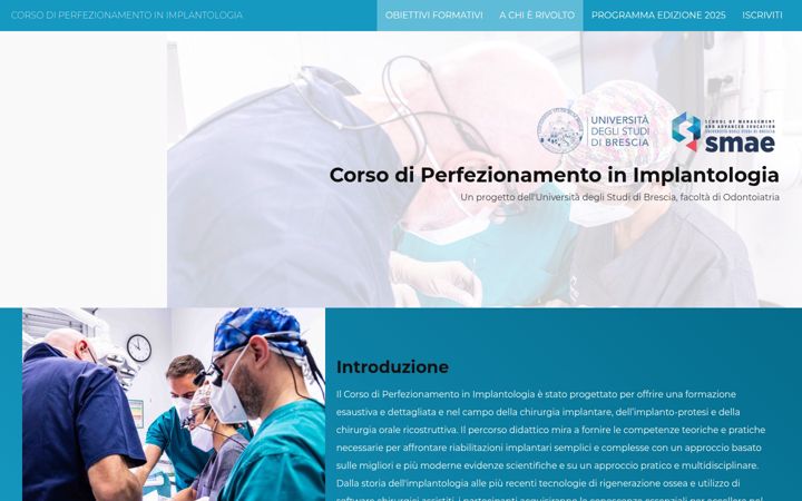 Screenshot di corsoperfezionamentoimplantologia.it