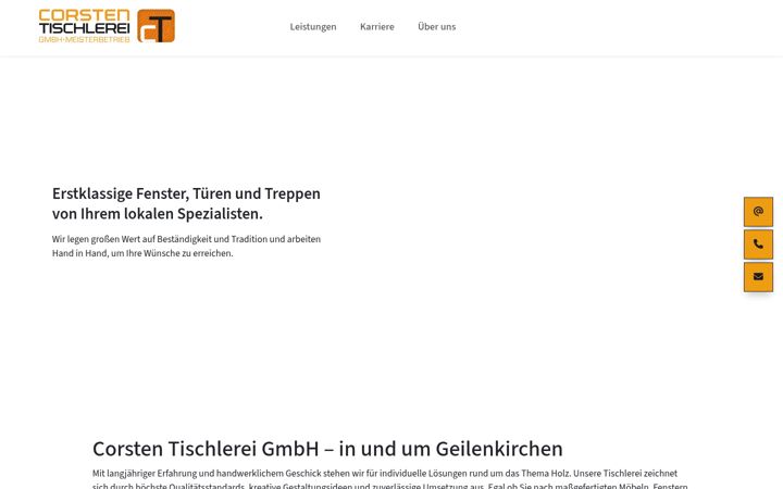 Screenshot of corsten-tischlerei.de