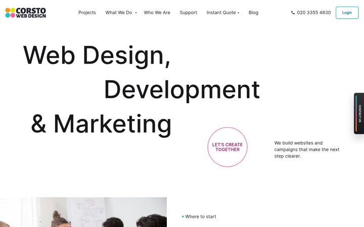 Screenshot of corsto.co.uk