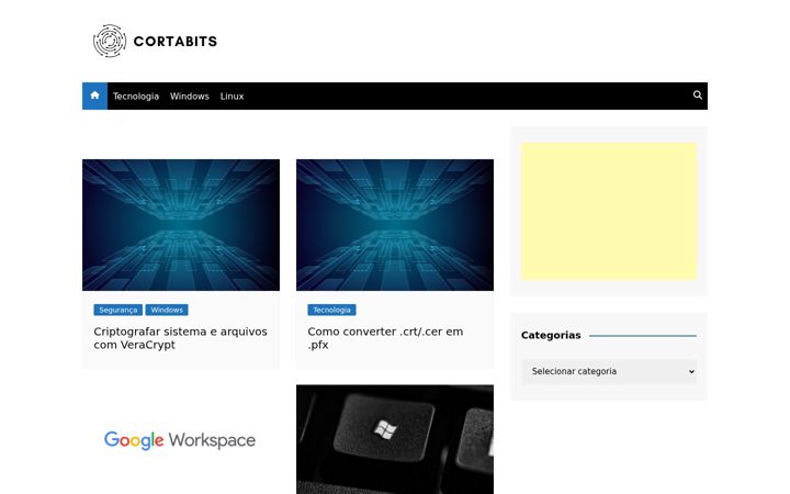 Screenshot of cortabits.com.br