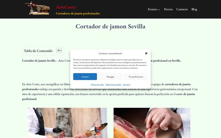 Screenshot of cortadordejamon.ovh