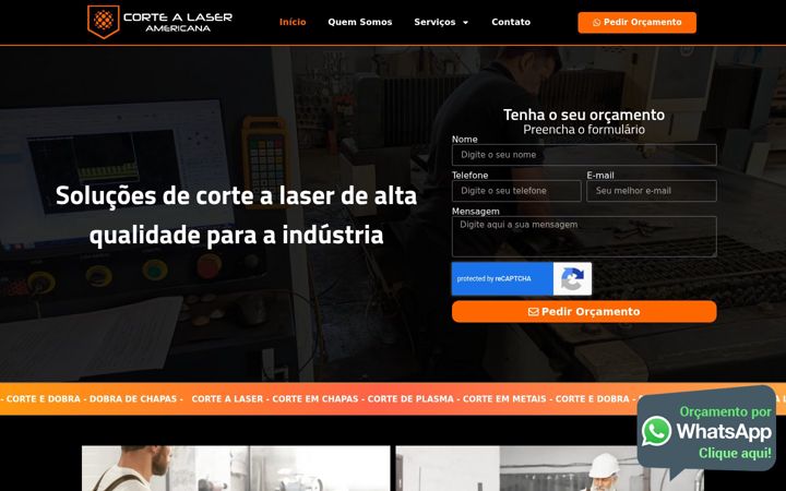 Screenshot of cortealaseramericana.com.br