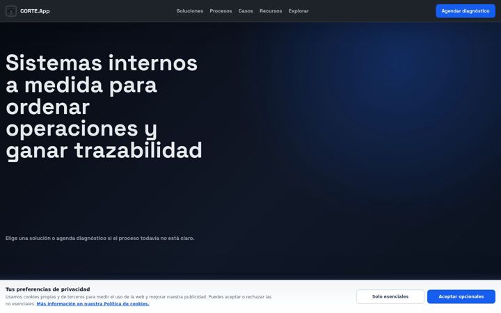 Screenshot of corteapp.es