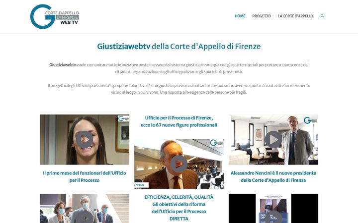 Екранна снимка на corteappellofirenzewebtv.it