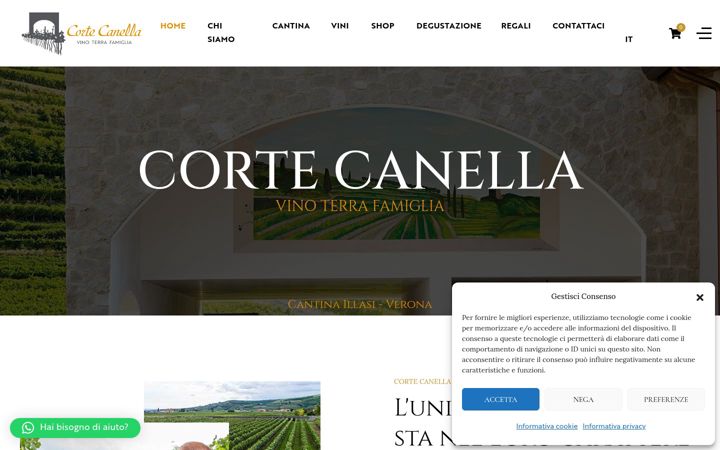 Screenshot of cortecanella.it