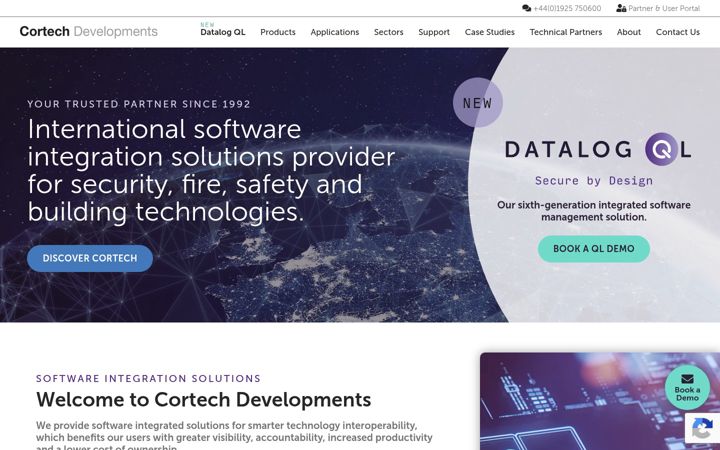 Screenshot of cortech.co.uk