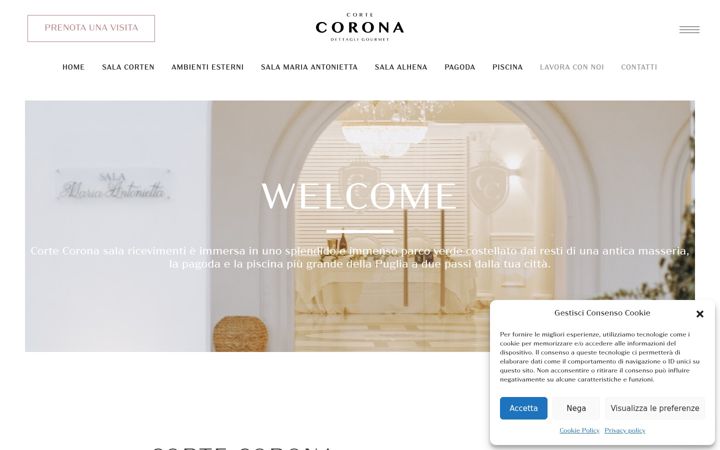 Screenshot of cortecorona.it