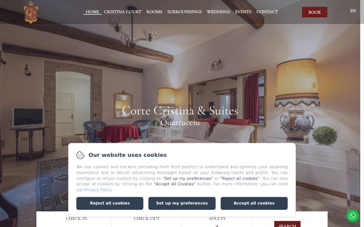 Screenshot of cortecristina.com
