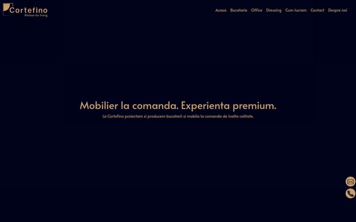 Screenshot of cortefino.ro