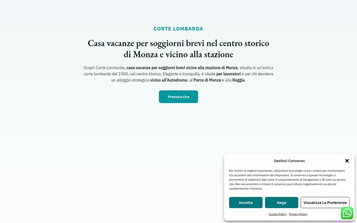 Screenshot of cortelombardamonza.it