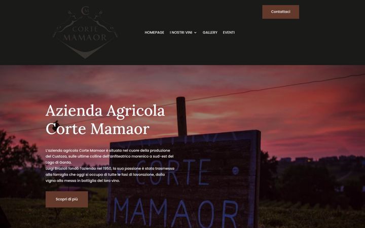 Screenshot of cortemamaor.it