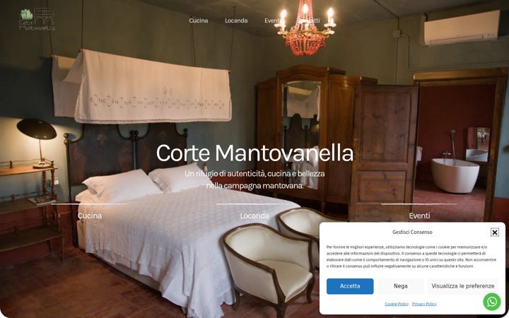 Screenshot of cortemantovanella.it