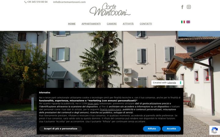 Screenshot of cortemantovani.com
