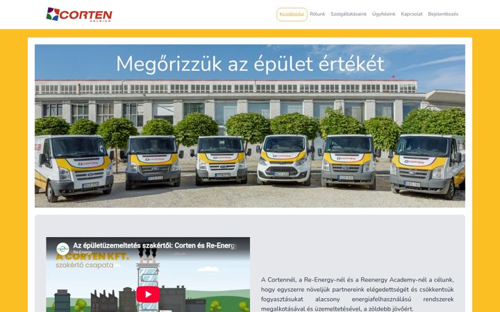 Screenshot of cortenkft.hu
