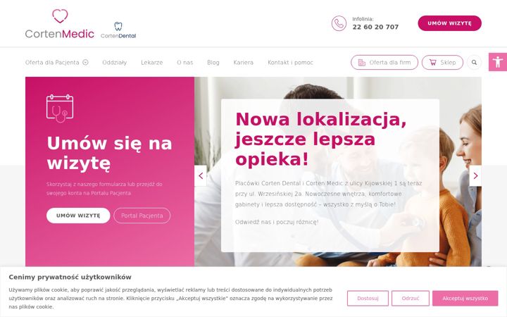 Screenshot of cortenmedic.pl