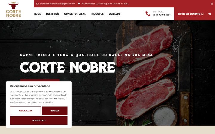 Screenshot van cortenobre.com.br