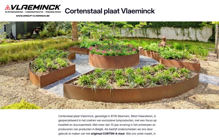 Screenshot of cortenstaalplaat.be
