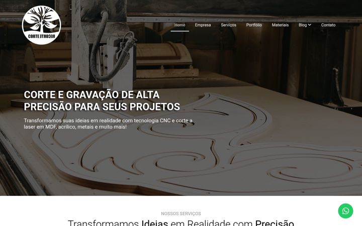 Screenshot van corterecorte.com.br