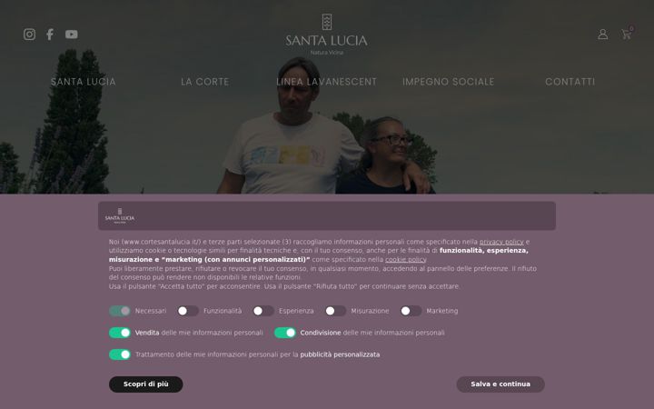 Screenshot of cortesantalucia.it