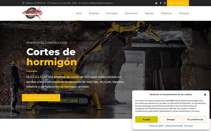 Screenshot of cortesdehormigon.es