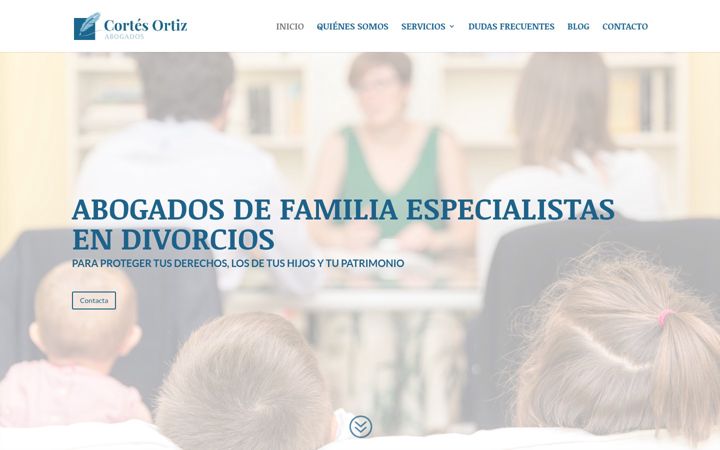 Snímek obrazovky cortesortizabogados.es