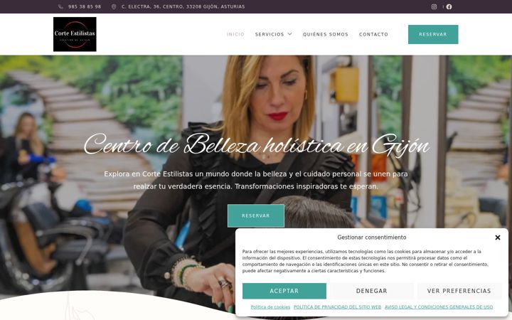 Screenshot of cortestilistas.es