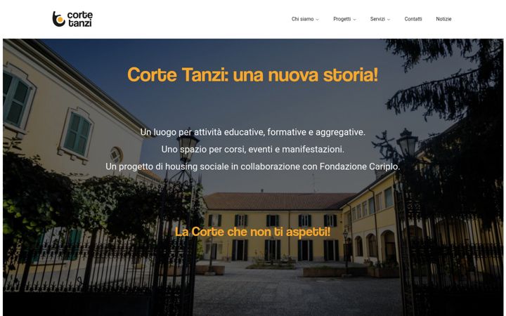 Screenshot di cortetanzi.it