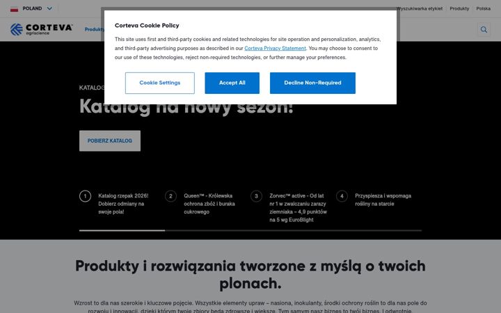 Screenshot of corteva.pl