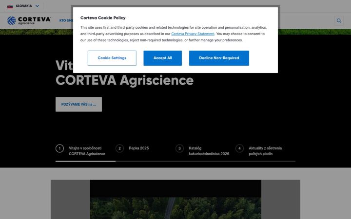 Screenshot of corteva.sk