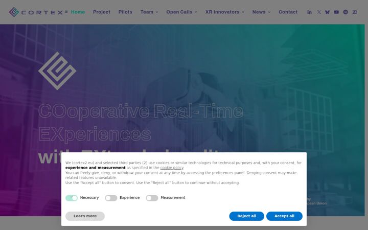 Screenshot of cortex2.eu