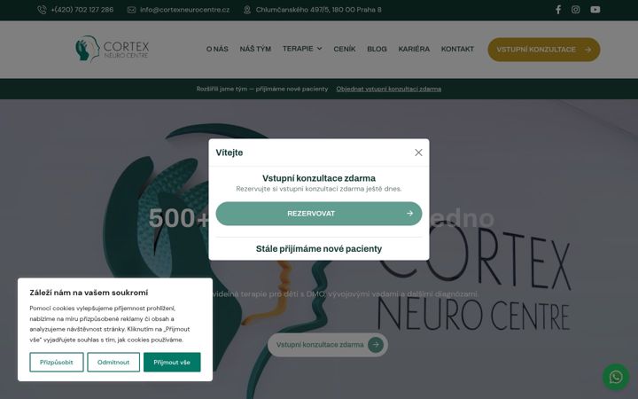 Screenshot von cortexneurocentre.cz