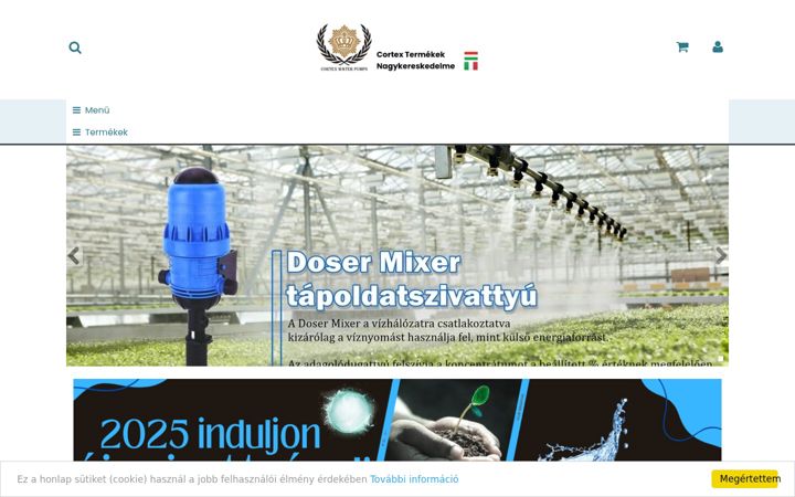 Screenshot of cortexpumps.com