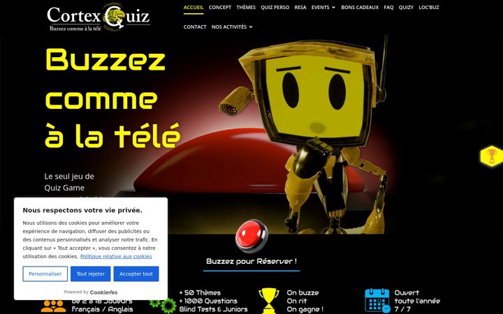 Screenshot ta' cortexquiz.fr