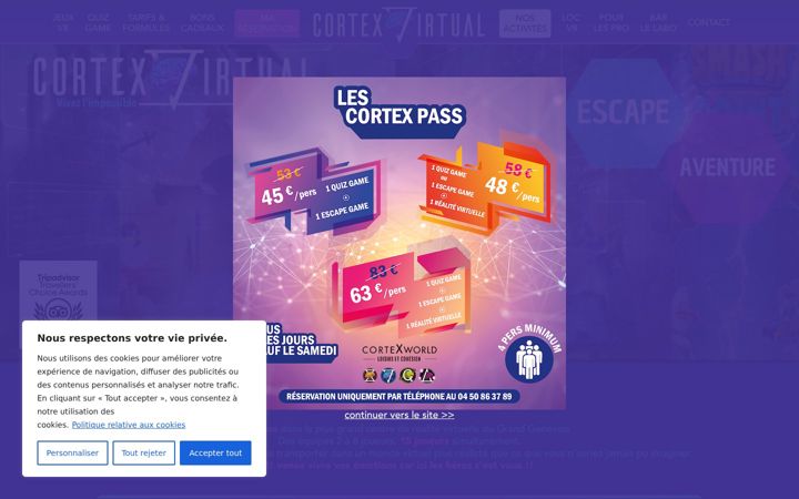 Screenshot of cortexvirtual.fr