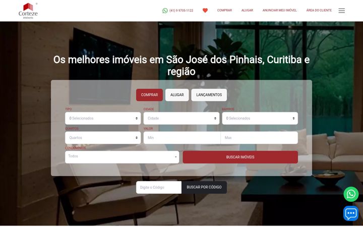 Screenshot of cortezeimoveis.com.br