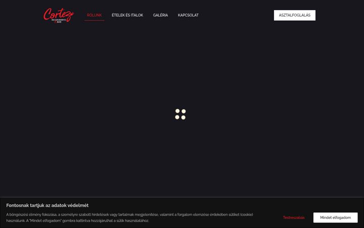 Screenshot of cortezrestaurante.hu