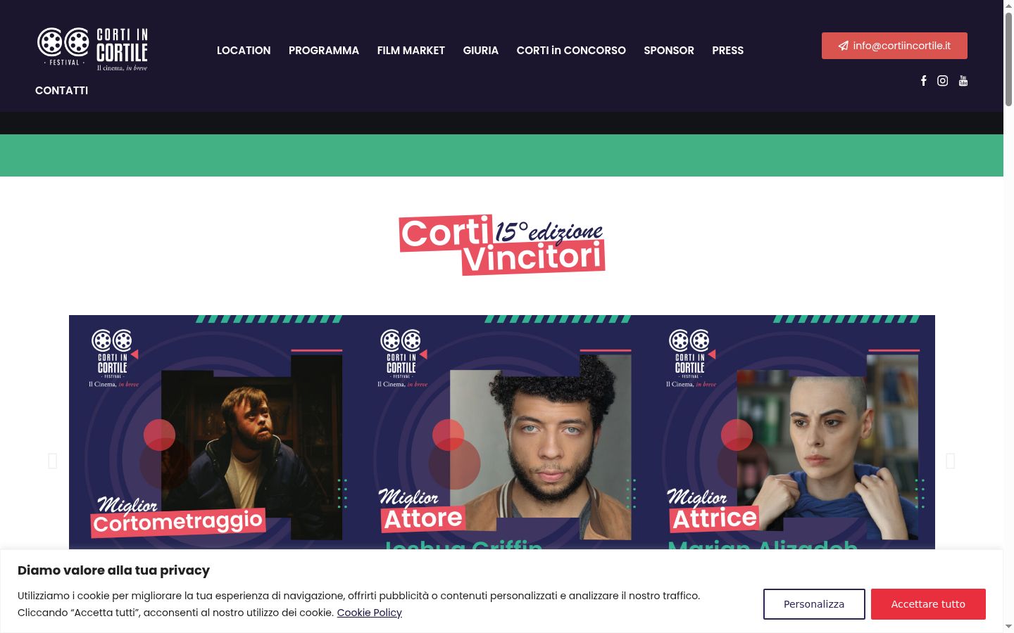 Sutikimo reklamjuostės, rodytos prieš bet kokią sąveiką, ekrano kopija