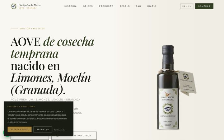 Screenshot of cortijodesantamaria.com