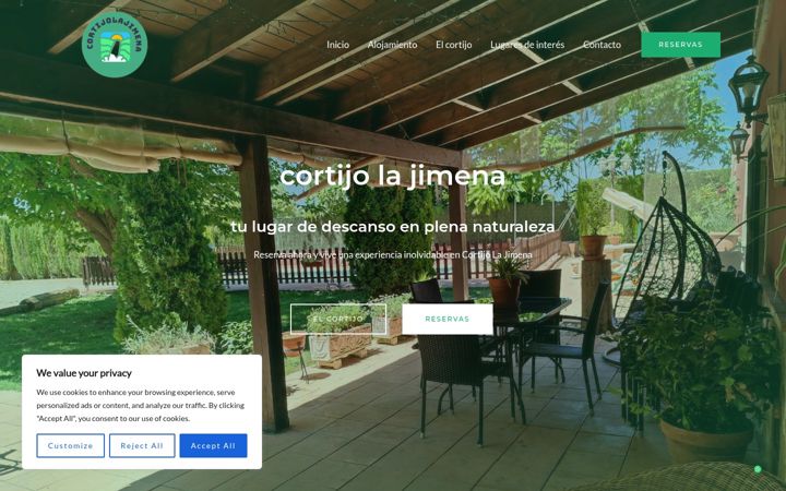 Screenshot of cortijolajimena.com