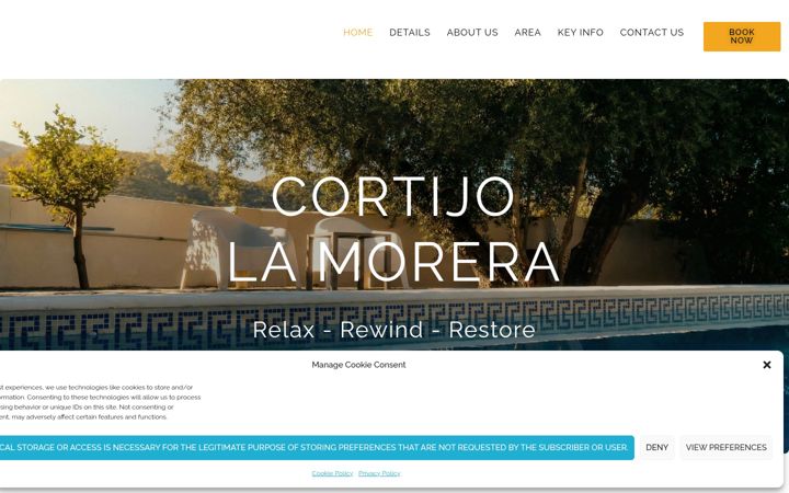 Screenshot of cortijolamorera.com