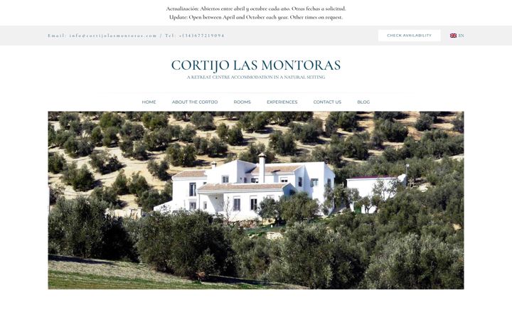 Screenshot of cortijolasmontoras.com