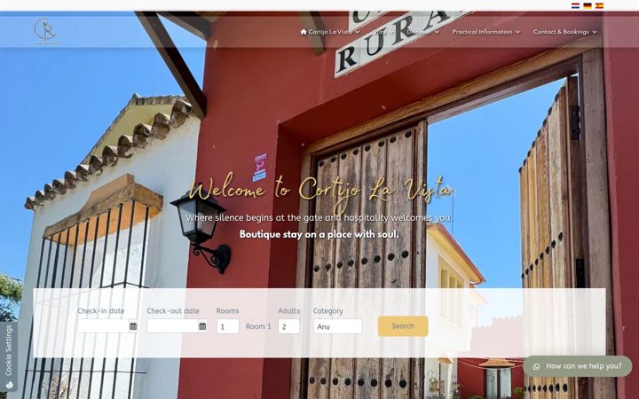 Screenshot of cortijolavista.com