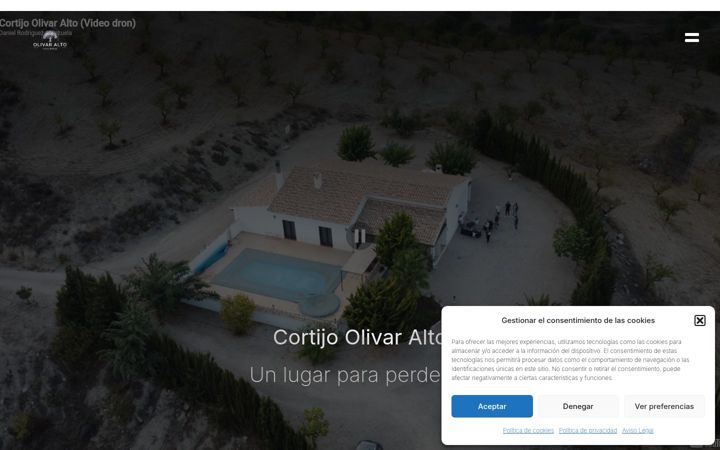 Screenshot of cortijoolivaralto.es